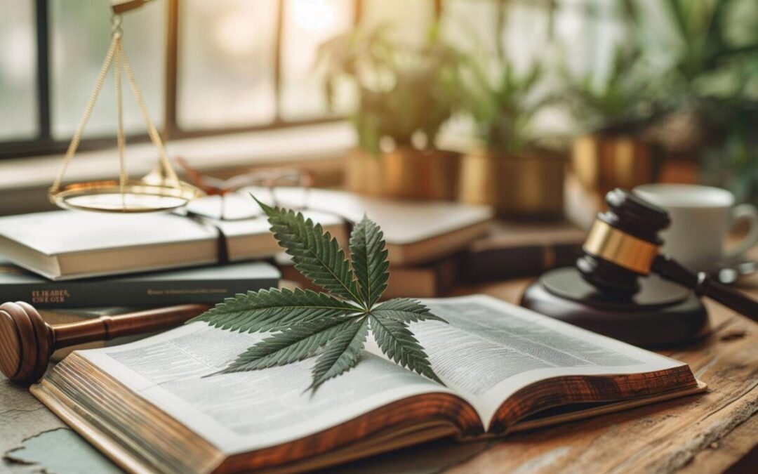 Cannabis Legalization - Cannabis on top of Law book